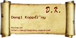 Dengl Koppány névjegykártya